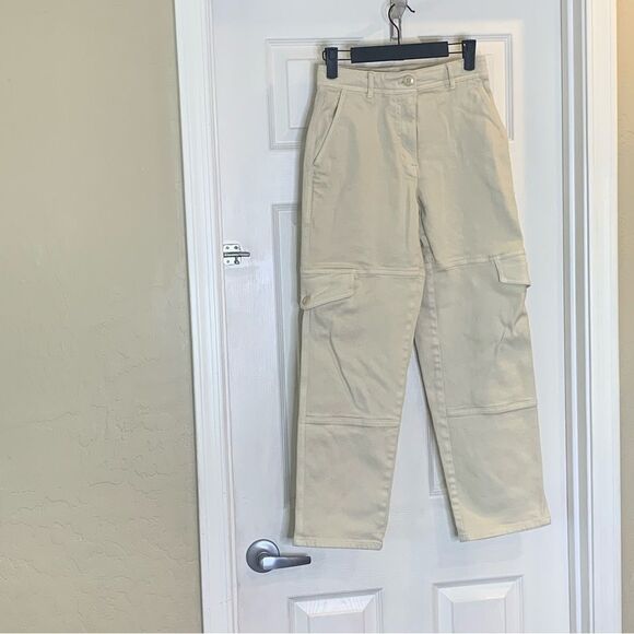 Aritzia Wilfred Free Woven Wide Leg Cargo Pants Size 0 - Picture 3 of 9